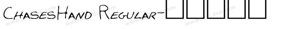 ChasesHand Regular字体转换